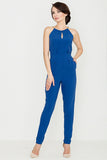 Chic Long Leg Jumpsuit with Elegant Chain Detail