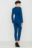 Versatile Women's Embossed Trousers with Zipper Details