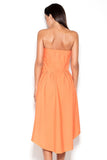 Strapless Asymmetrical Dress with Elastic Bust Support