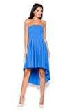 Strapless Asymmetrical Dress with Elastic Bust Support
