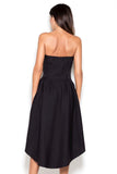 Strapless Asymmetrical Dress with Elastic Bust Support