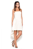 Asymmetrical Strapless Dress with Elastic Bust Support