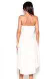 Asymmetrical Strapless Dress with Elastic Bust Support