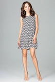 Charming Sleeveless Flared Summer Dress with Frill