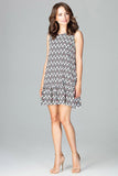 Charming Sleeveless Flared Summer Dress with Frill