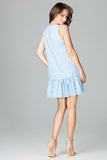 Flared Sleeveless Dress with Airy Frill for Summer