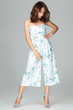 Strapless Corset Jumpsuit with Oriental Pattern