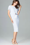 Chic Blouse and Skirt Set with Bow Tie Detail