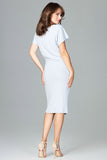 Chic Blouse and Skirt Set with Bow Tie Detail