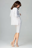 Elegant Below-Knee Skirt and Loose Blouse Set