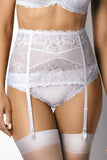 Tempting Lace High Garter Belt with Flirtatious Bow