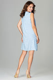 Elegant Sleeveless Dress with Decorative Tie Collar
