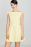 Charming Sleeveless Dress with Bow Shoulder Detail