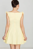 Charming Sleeveless Dress with Bow Shoulder Detail