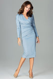 7/8 Length Dress with Long Sleeves and Heart Neckline