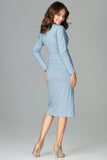 7/8 Length Dress with Long Sleeves and Heart Neckline