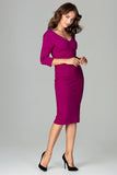 Elegant Double Neckline Cut-Off Dress for Fashionable Women