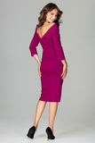 Elegant Double Neckline Cut-Off Dress for Fashionable Women
