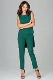 Stylish Sleeveless Blouse and Classic Trouser Set