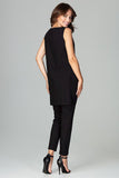 Chic Sleeveless Blouse & Classic Trousers Set