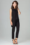 Chic Sleeveless Blouse & Classic Trousers Set