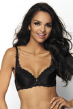Luxe Lace Push-Up Bra with Removable Inserts in Black