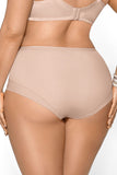 Elegant Beige Microfiber Panties with Lace Inserts