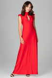 Elegant Flared Maxi Dress with Frill Details
