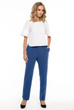 Elegant Cotton Knit Trousers with Pockets and Edges