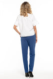 Elegant Cotton Knit Trousers with Pockets and Edges