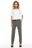 Elegant Cotton Knit Trousers with Pockets and Edge Detail