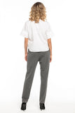 Elegant Cotton Knit Trousers with Pockets and Edge Detail