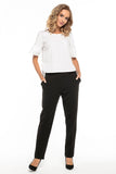 Elegant Cotton Knit Trousers with Pockets and Edge Details