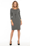 Loose-Fitting Dress with Pockets and Boat Neckline