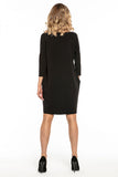 Loose-Fitting Dress with Pockets and Boat Neckline