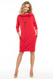 Loose-Fitting Dress with Pockets and Boat Neckline