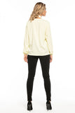 Elegant Chiffon Blouse with Deep Neckline and Tie Detail