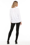 Elegant Chiffon Blouse with Deep Neckline and Tie