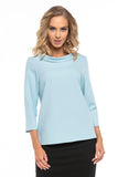 Elegant Jackie Kennedy Style Blouse with Collar