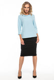Elegant Jackie Kennedy Style Blouse with Collar