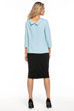 Elegant Jackie Kennedy Style Blouse with Collar