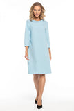 Elegant Woven Dress with Collar in Jackie Kennedy Style