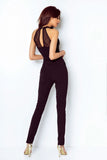 Heart-Shaped Neckline Sexy Jumpsuit with Mesh Inserts