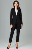 Colorful Long-Sleeved Jacket with Pockets and Slit Back