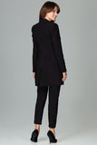 Colorful Long-Sleeved Jacket with Pockets and Slit Back