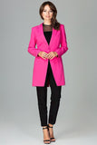 Colorful Long-Sleeved Jacket with Stylish Button Fastening