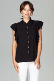 Frill Sleeve Loose Fit Classic Shirt for Every Occasion