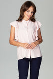 Classic Frill Sleeve Button-Up Shirt for Every Occasion