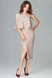 Sensual One-Shoulder Cocktail Dress with Thigh Slit