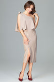 Sensual One-Shoulder Cocktail Dress with Thigh Slit